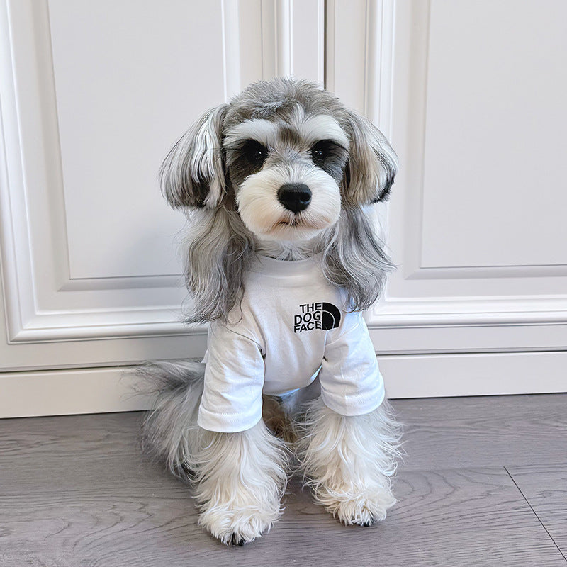 Dog face print cotton t shirt, available in 2 colours, image 1