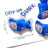 Blue shark shaped plush dog toy with squeaker for small breeds - photo 11