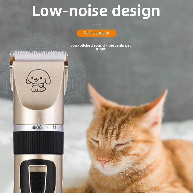 Cordless Pet Hair Trimmer, 6500 RPM with Comb and Scissor Options