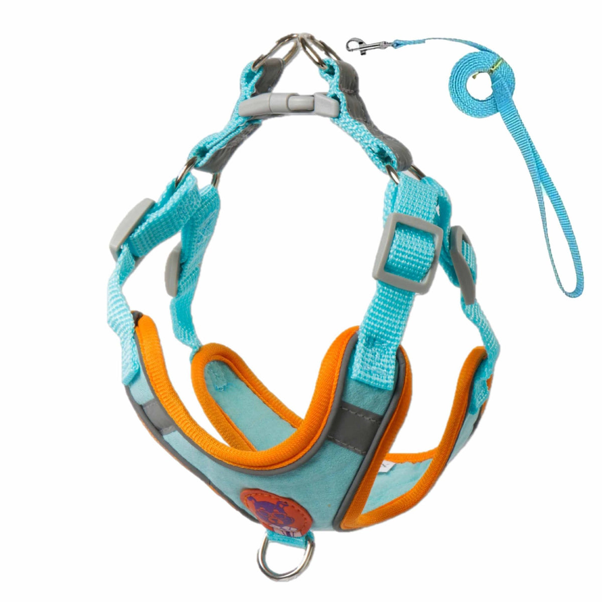 Reflective vest harness with flat lead in 4 colour options