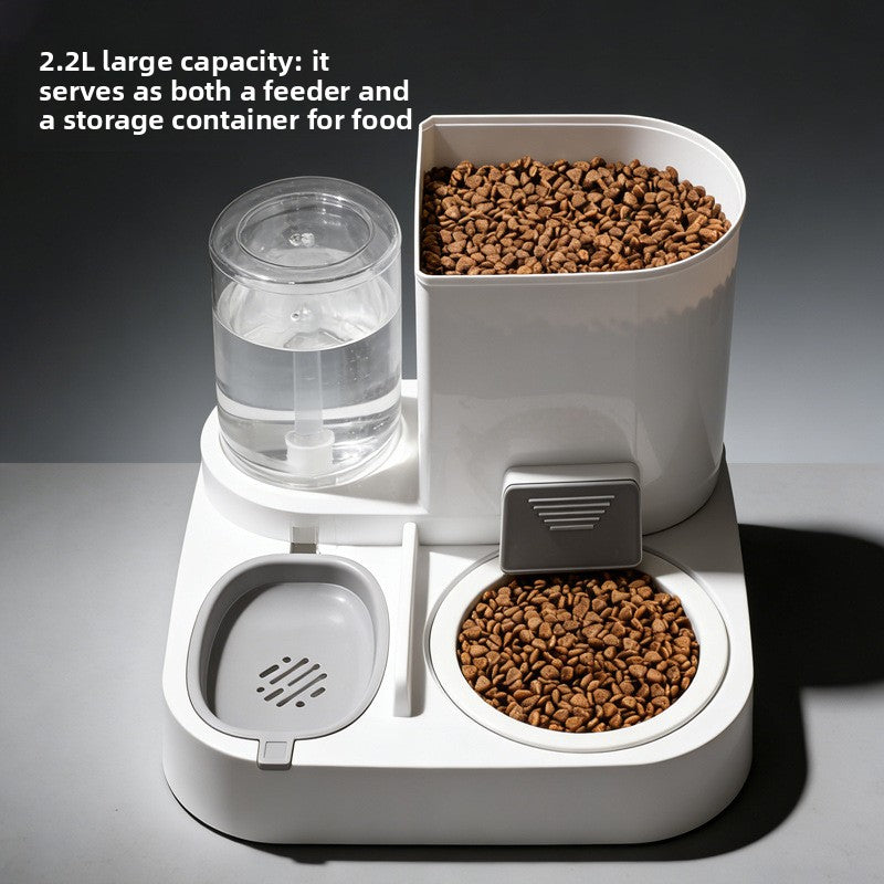 Automatic Pet Feeder and Water Dispenser for Pets with Optional Steel or Ceramic Bowl