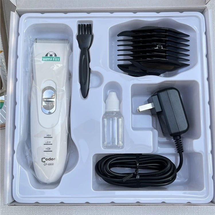 Cordless Electric Pet Hair Clipper, Low Noise Trimmer for Dogs
