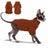 Breathable two leg pet tops in stripes and plain colours