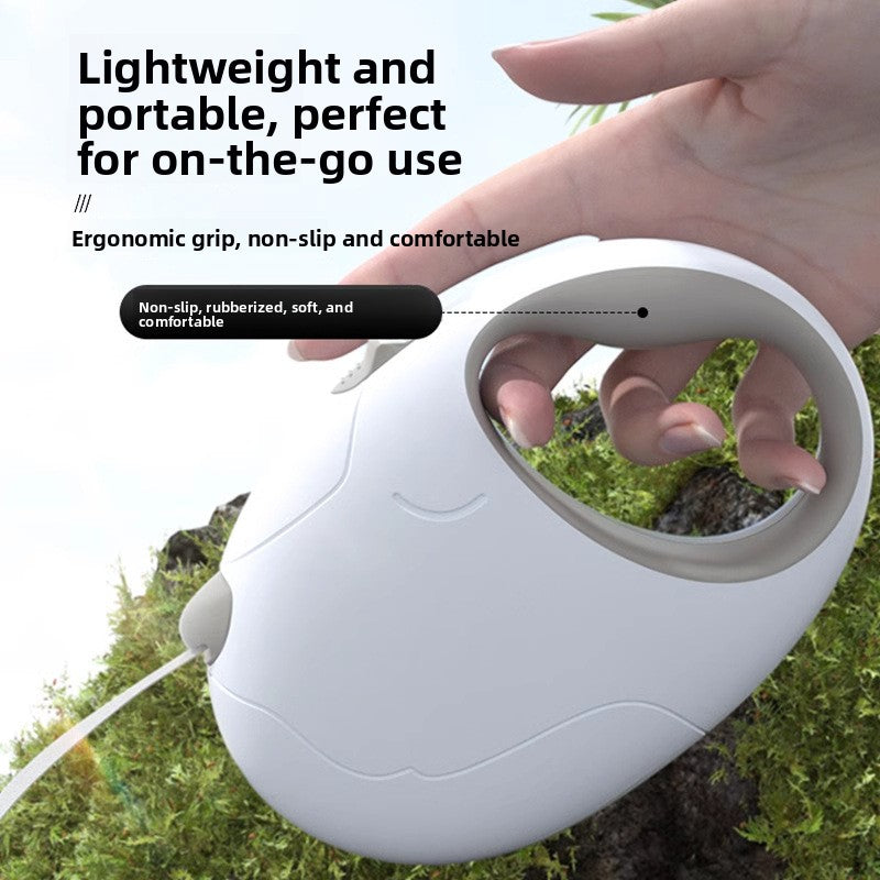 Compact retractable dog lead, 3m and 5m lengths available