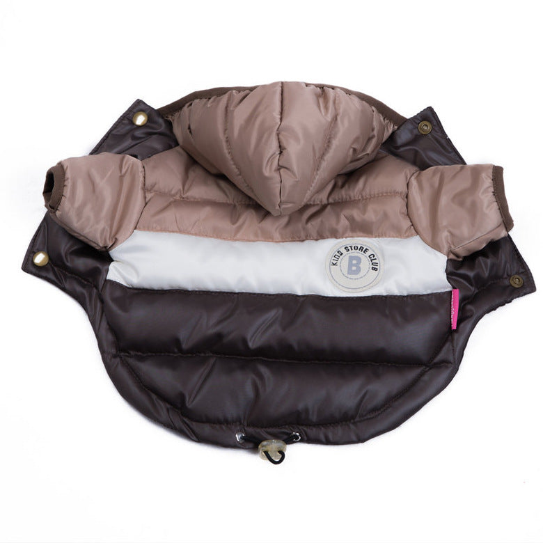 Thick cotton padded dog coats in six colours