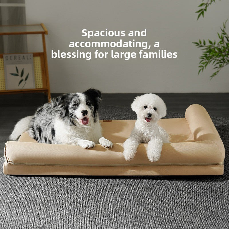 Four-Season Dog Kennel Bed with Waterproof Removable Base
