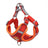 Adjustable nylon vest dog harness with lead, in use with a pet