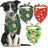 Christmas cartoon triangle scarf for cats and dogs in Red, front view