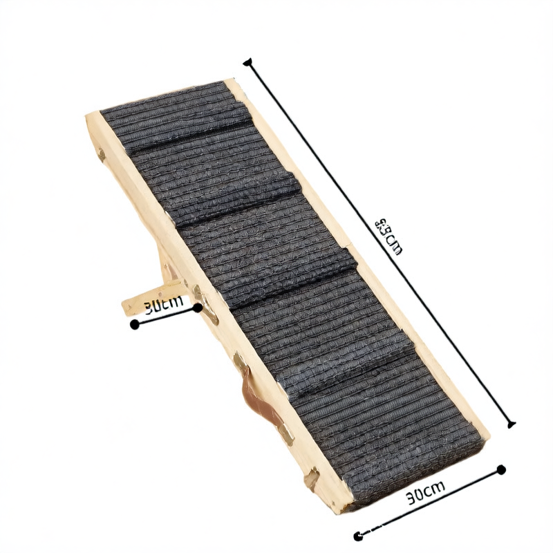 Foldable solid pine wooden dog ramp, detail photo 5
