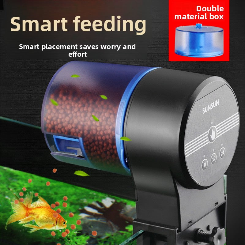 Automatic aquarium fish feeder with timer for fish tanks, view 1
