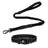 Reflective bungee dog lead in fluorescent green with metal clip