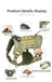 Black tactical harness for medium and large dogs with buckles