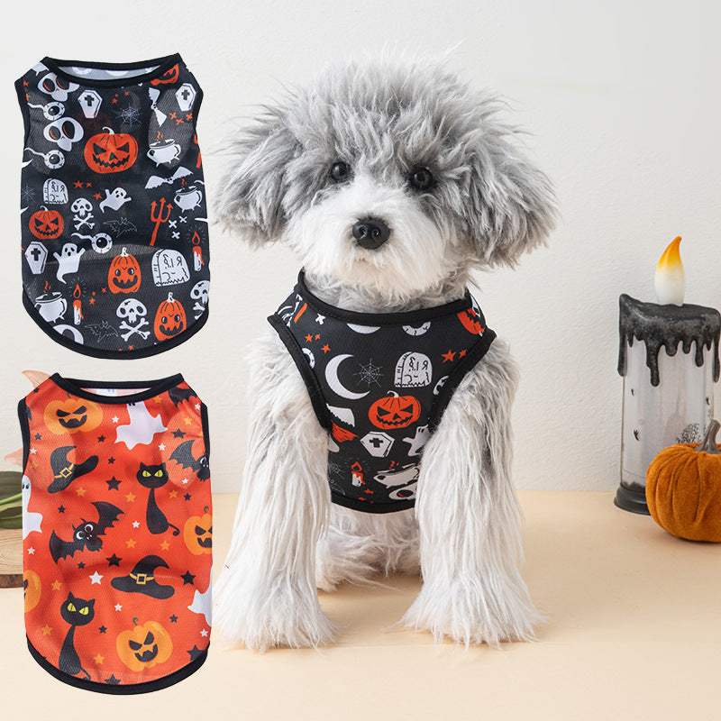 Halloween print vest for dogs and cats, available in 11 styles, image 1