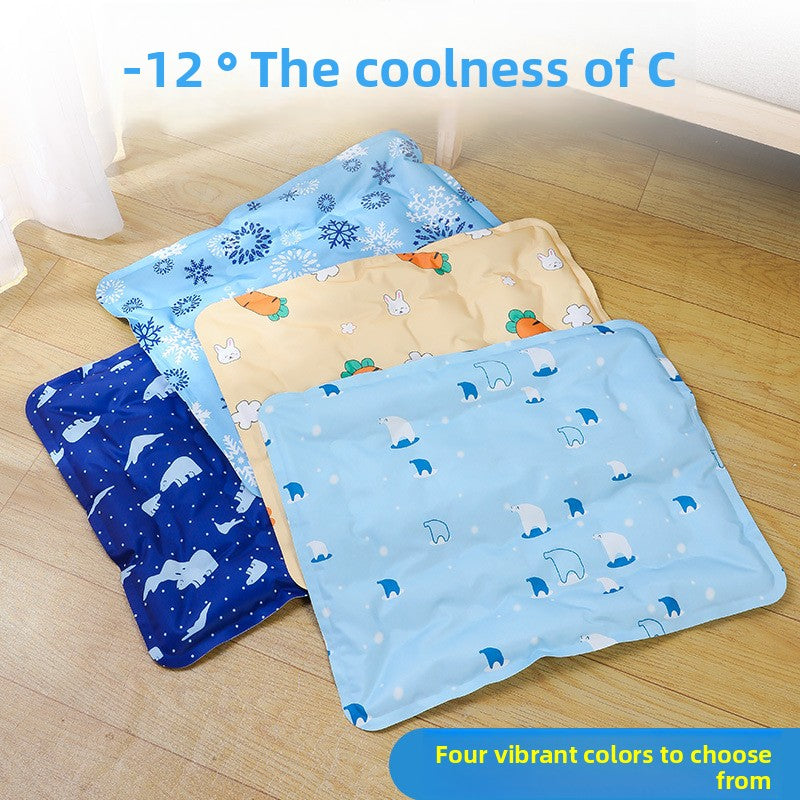 Cool-touch pet cooling mat with ice bear print, product image 3