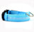 LED mesh dog collar with light modes in Blue, in a home setting