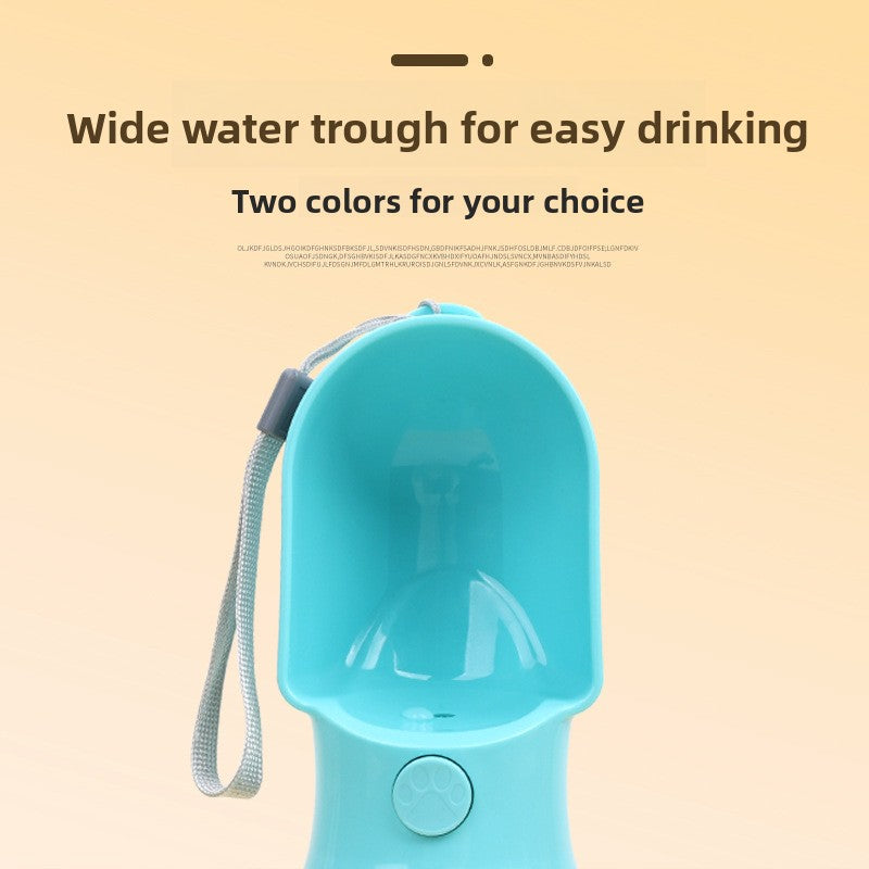 Portable Dog Water Bottle and Feeding Bowl Set, Leakproof Travel Bottle, Three Colours