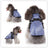Windproof hooded dog jacket with zip front in Orange Style C, side view
