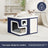 Grey foldable cat cave bed with side entrance, view 1