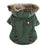 Padded dog chest jacket with zip and reflective straps in Black Style B, close-up detail