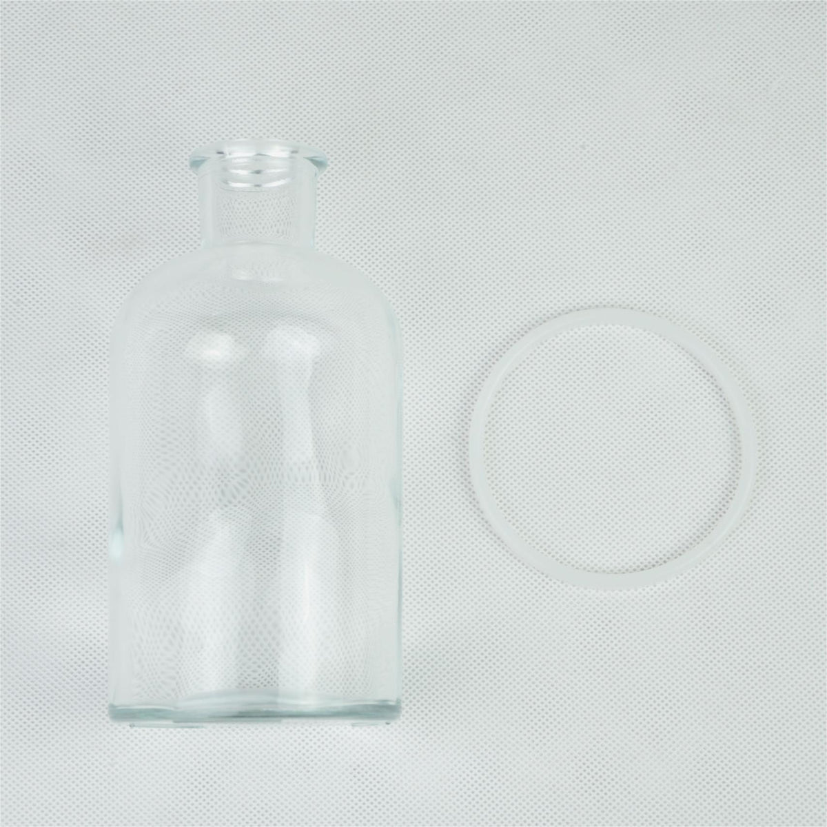Ceramic Elephant Gravity Cat Drinking Fountain with Glass Bottle and Silicone Ring