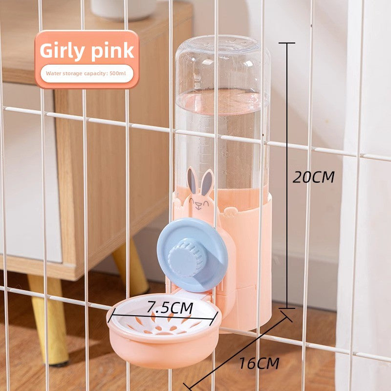 Hanging Automatic Small Pet Water Bottle and Feeder Combo for Rabbits and Hamsters