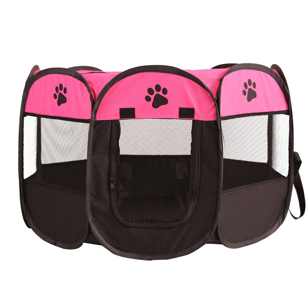 Foldable Oxford cloth pet playpen tent with mesh panels, product image 23