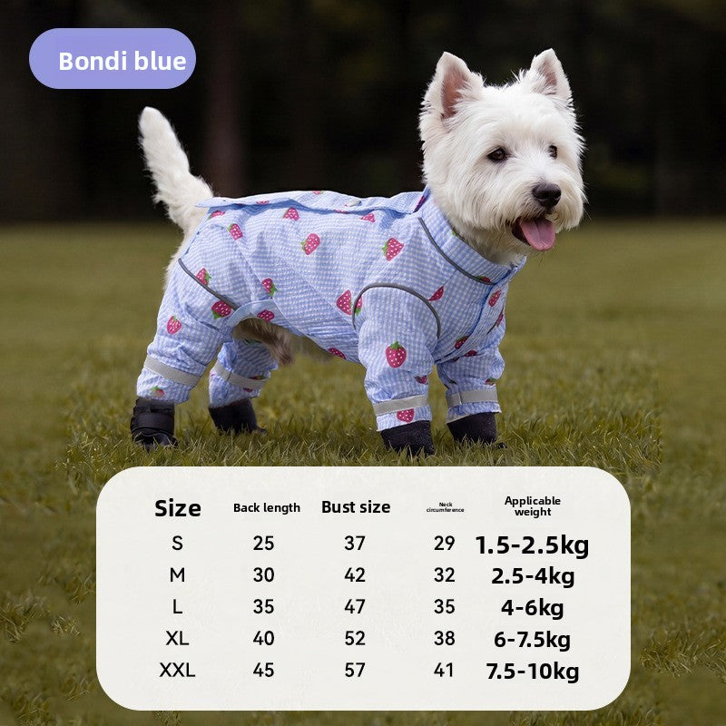Four leg dog coverall with lead attachment, available in 2 colours, image 35