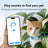 Bluetooth pet tracker tag for cats and dogs in Blue iOS Version, close-up detail