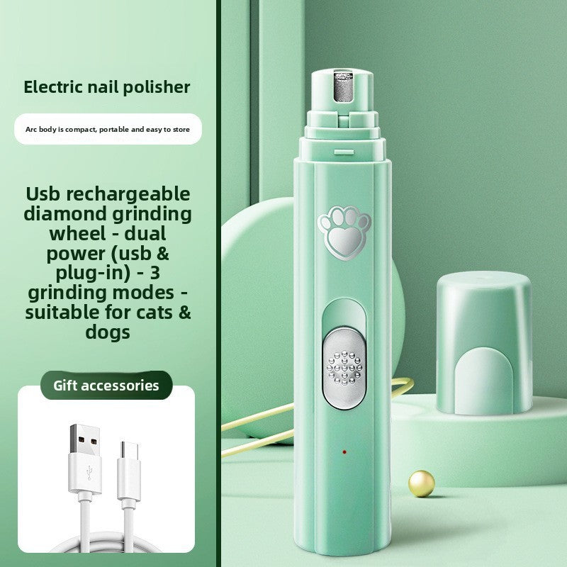 Cordless Rechargeable Pet Nail Grinder with Two Speed Settings