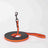 Red waterproof long line dog lead with textured grip