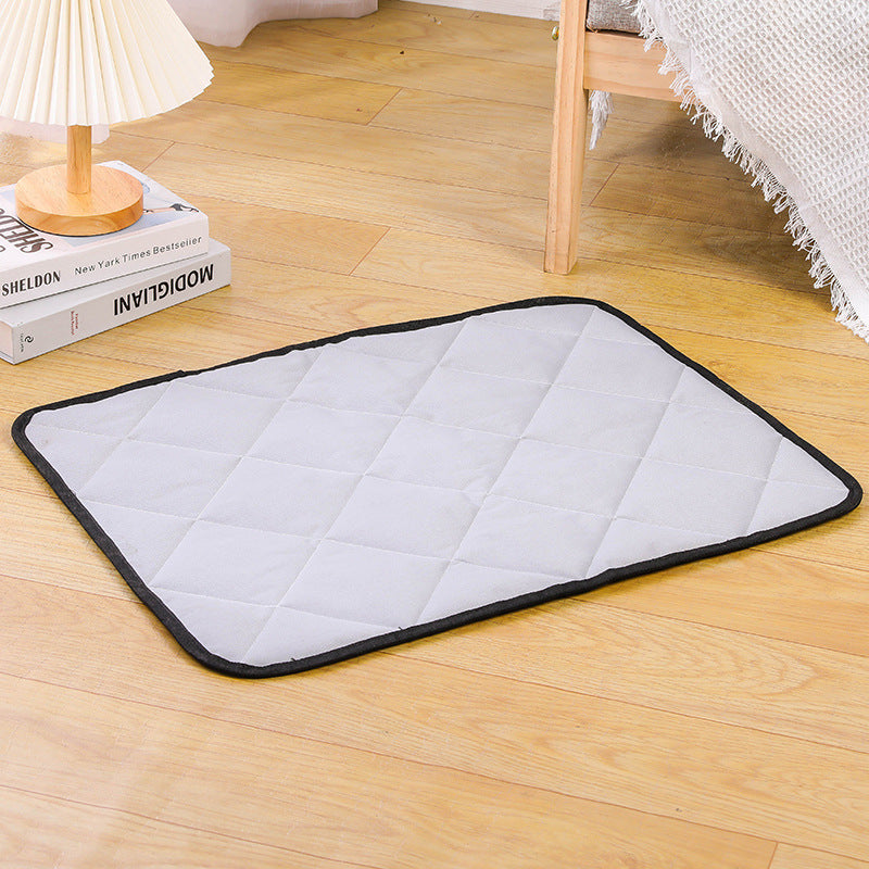 Cotton pet sleeping mat with print in Grey Oxford Waterproof, size 60 x 45cm