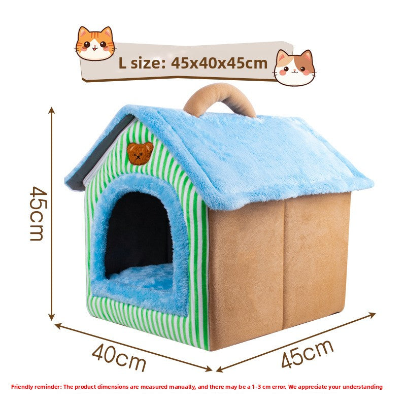 Animal Design Pet House for Cats and Small Dogs, Washable