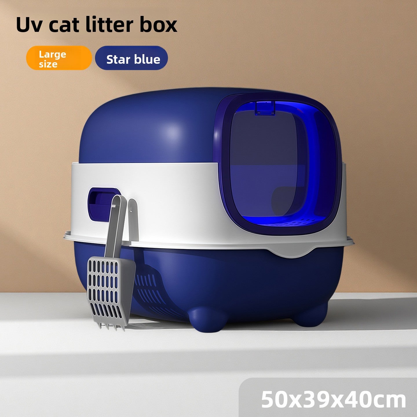 Enclosed Cat Litter Box with UV Light and Odour Control