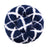 Round long plush nest bed for cats and dogs in Navy Check