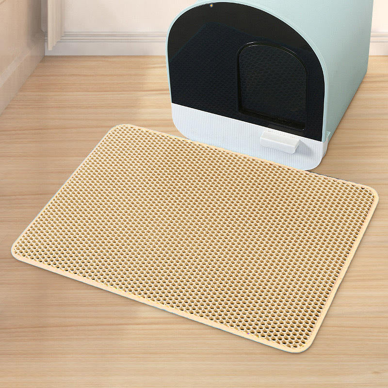 Foldable EVA Cat Litter Mat with Waterproof Leak-Proof Base