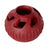 Red silicone dog treat dispensing ball on a plain background - photo 9