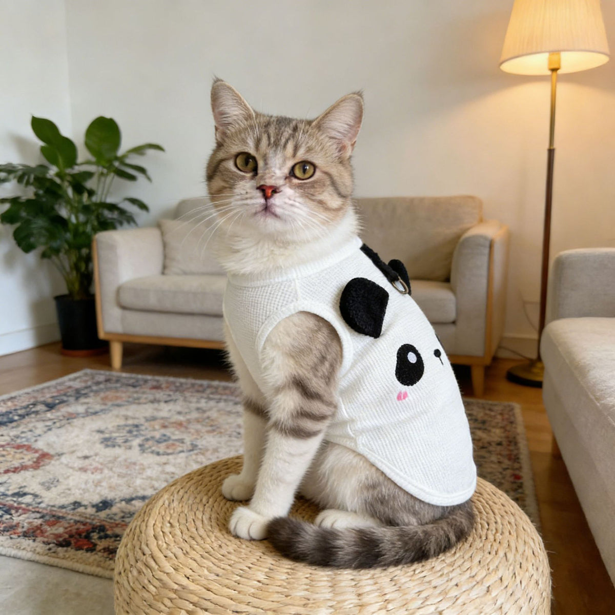 Lightweight summer cat vest with animal print, available in 3 colours, image 23