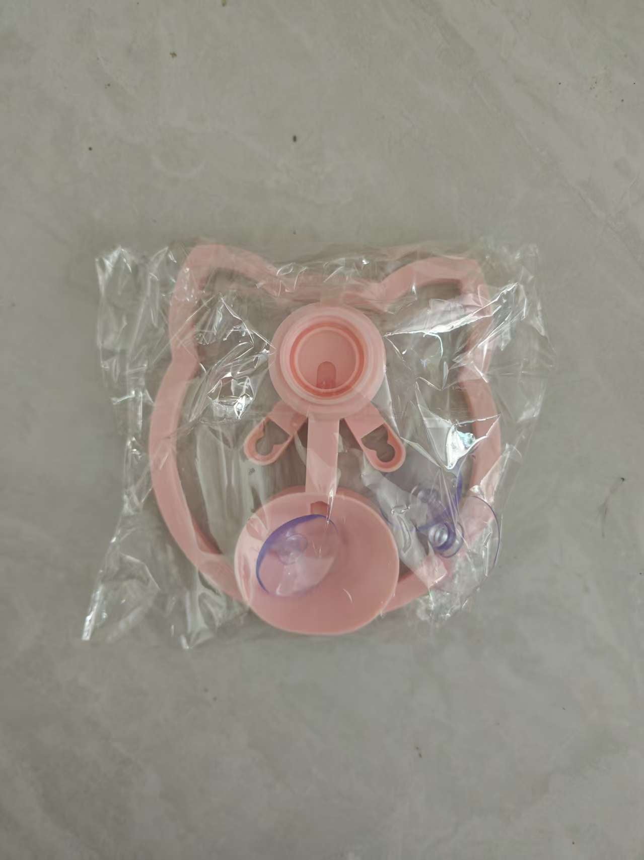 Non-Electric Portable Cat Water Fountain Dispenser in PP, Pink or Blue, Bottle Optional