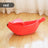 Banana shaped cat bed with soft blanket, product image 9
