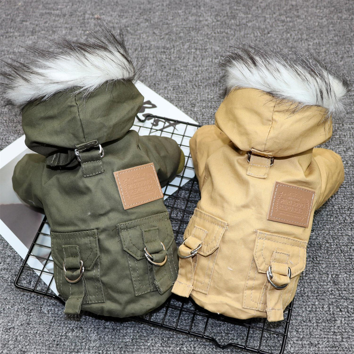 Padded mountain style winter dog jacket, available in 3 colours, image 1