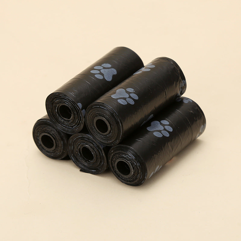 Pet Waste Bags on Rolls with Cat Paw Print, Leak-Proof