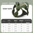 Tactical nylon dog harness with reflective strips in military green, view 13