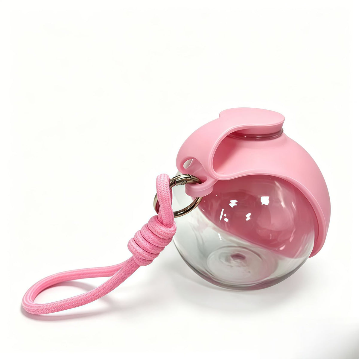 Foldable spherical pet water bottle with hook, product image 6