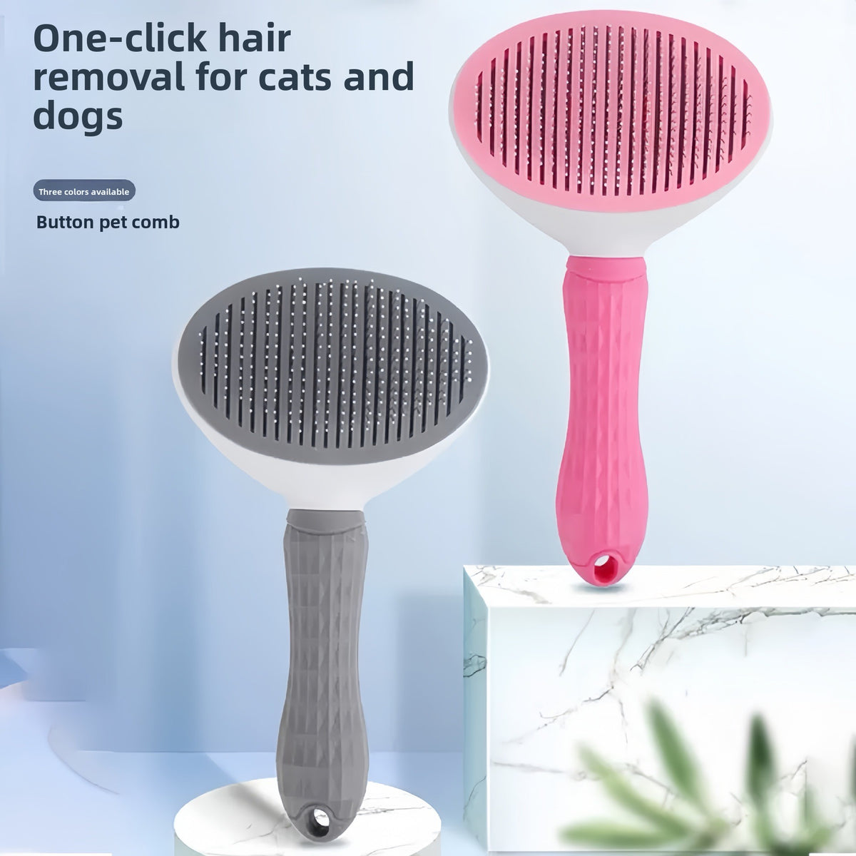 Pet Spray Massage Comb with Soft Pins for Loose Fur on Dogs and Cats