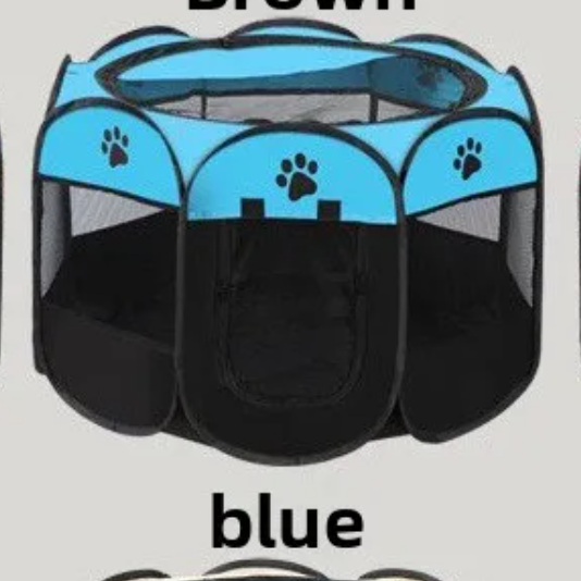 Paw print pop-up pet tent with breathable mesh windows, product image 10
