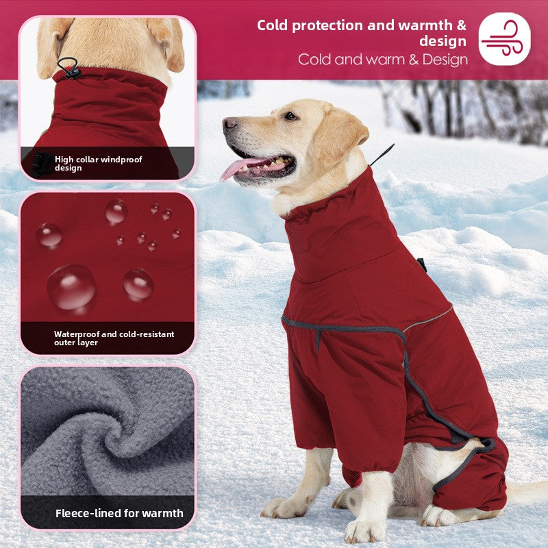 Four leg fleece lined padded dog coat, available in 2 colours, image 4
