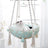 Cotton rope hanging cat basket bed boho style, detail photo 3
