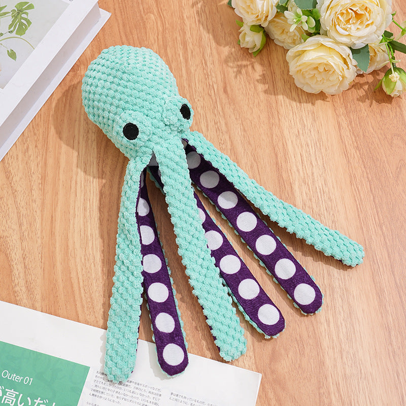 Plush octopus squeaky toy for dogs and cats - photo 1