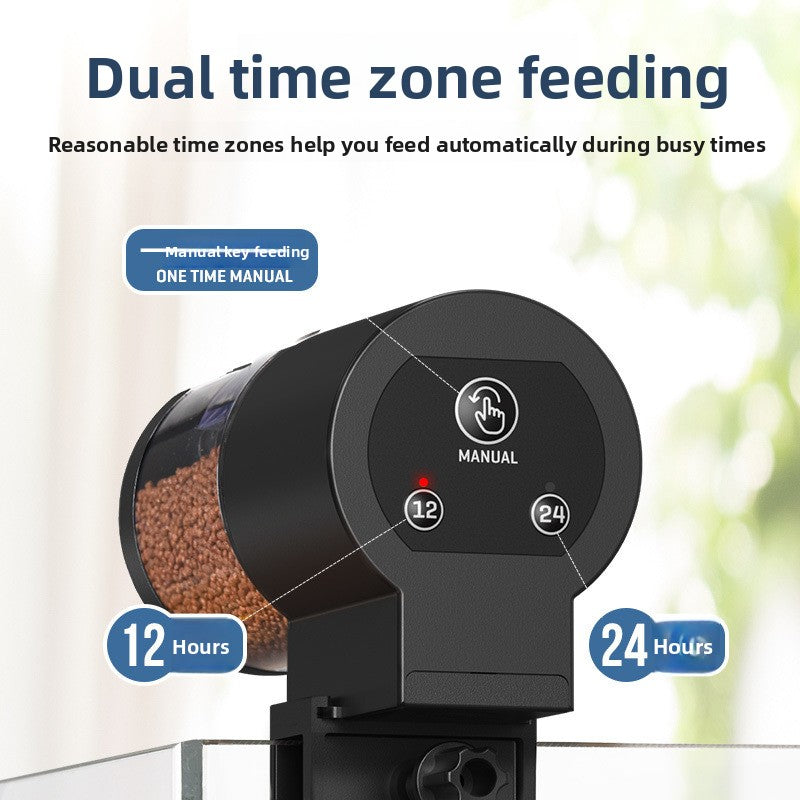 Fish tank feeder with intelligent timing function