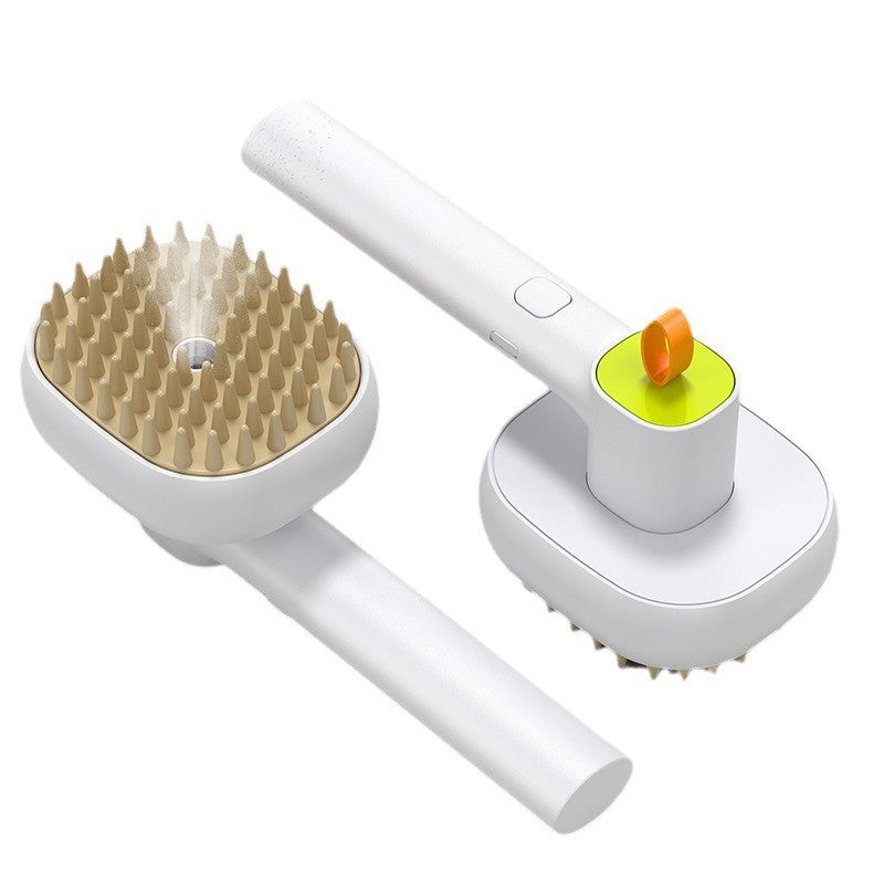 Vibrating Spray Massage Comb for Cats and Dogs, Soft Rounded Teeth